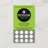 小犬のストライブ柄のスタンプカード ロイヤリティカード (正面)