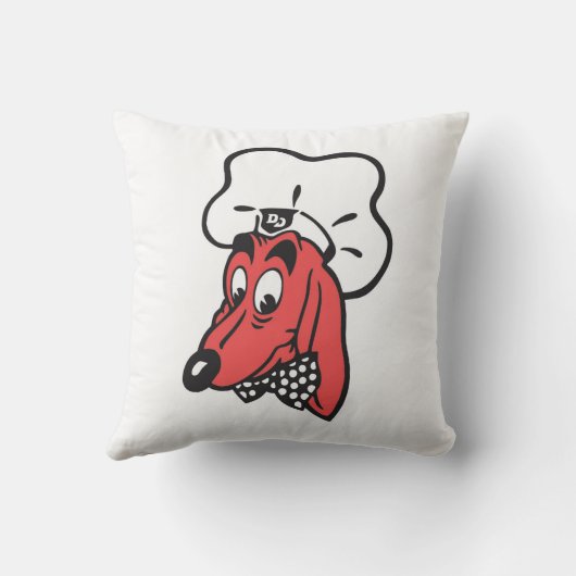 小犬のダイナーの枕 クッション (裏面)