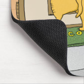 小犬のドアのマウスパッドのおもしろい犬のお尻 マウスパッド (コーナー)