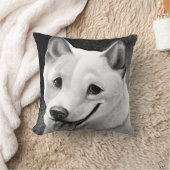 小犬のポートレートの枕 クッション (ブランケット)