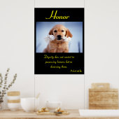 小犬の喜びでよくはしゃぐ名誉が輝く ポスター (キッチン)