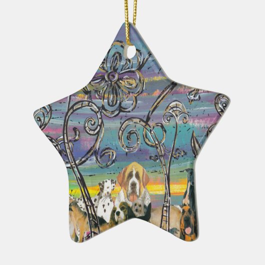 小犬の日のオーナメント セラミックオーナメント (左)