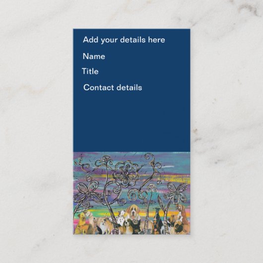 小犬の日の名刺 名刺 (正面)