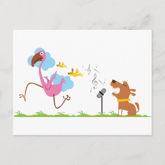 小犬の歌手 ポストカード (正面)