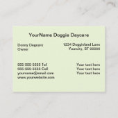 小犬の託児所かドッグウォーカー 名刺 (裏面)