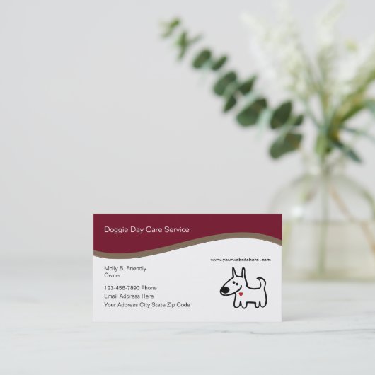 小犬の託児所 名刺 (スタンド正面)