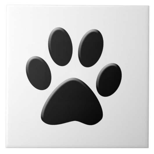 小犬の足のプリント タイル (正面)