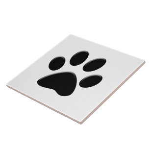 小犬の足のプリント タイル