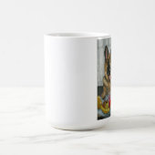 "小犬の軽食"の美しいジャーマン・シェパード コーヒーマグカップ (中央)