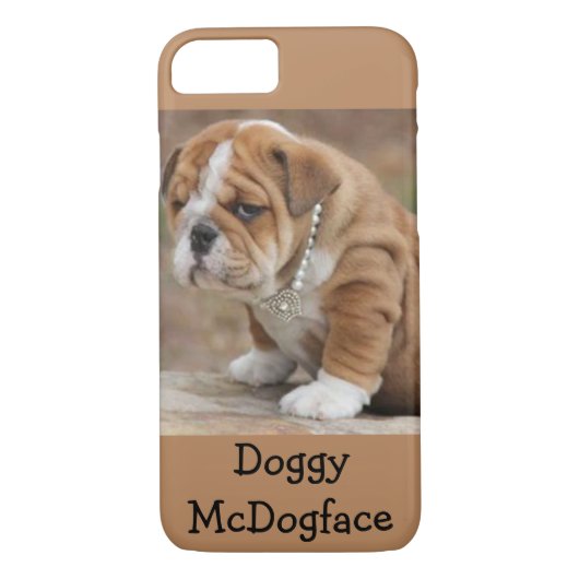 小犬のMcDogfaceの英国のブルドッグ Case-Mate iPhoneケース (裏面)