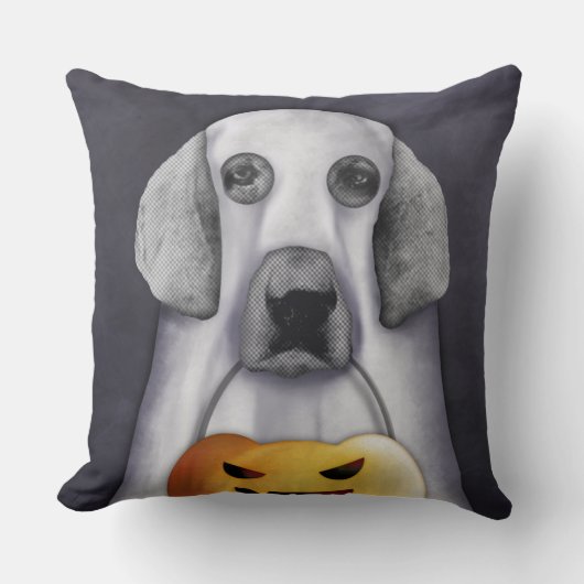 小犬はばかな幽霊に似合います クッション (正面)