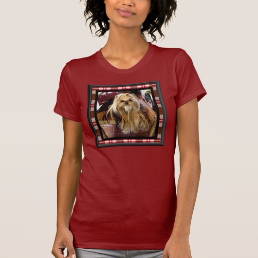 小犬をワイシャツ走行します持って下さい Tシャツ (正面)