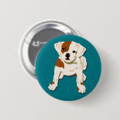 小犬 缶バッジ (正面&裏面)