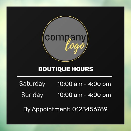 小独占的営業時間アポイントメント白 ウィンドウサイン (シート3)