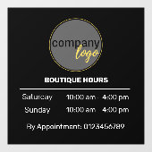 小独占的営業時間アポイントメント白 ウィンドウサイン (シート)