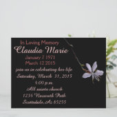 小独身の花の葬儀 招待状 (スタンド正面)