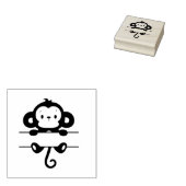 小猿(旗) ラバースタンプ (押印)