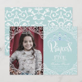 小王室のプリンセス写真 招待状 (正面/裏面)