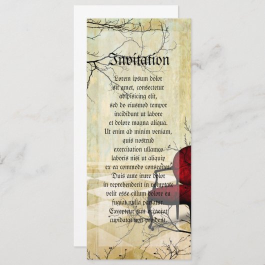 小王室の椅子 招待状 (正面/裏面)