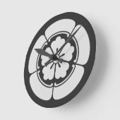 小田木工 | KAMON [日本の家紋] ラウンド壁時計 (傾斜)