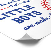 小男の子の作り方をテーマにした野球 ポスター (角)