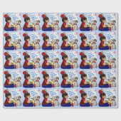 小男の子、カタツムリと子犬パーソナライズされたたち ラッピングペーパー (フラット)