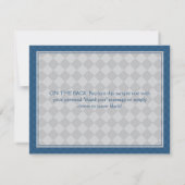 小男ひげネクタイ赤ちゃんシャワーありがとう サンキューカード (裏面)