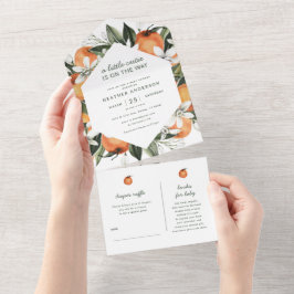 小男女兼用かわいこちゃん赤ちゃんシャワー オールインワン招待状