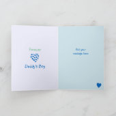 小男性へさい男の子の誕生日の挨拶からパパ カード (内部)