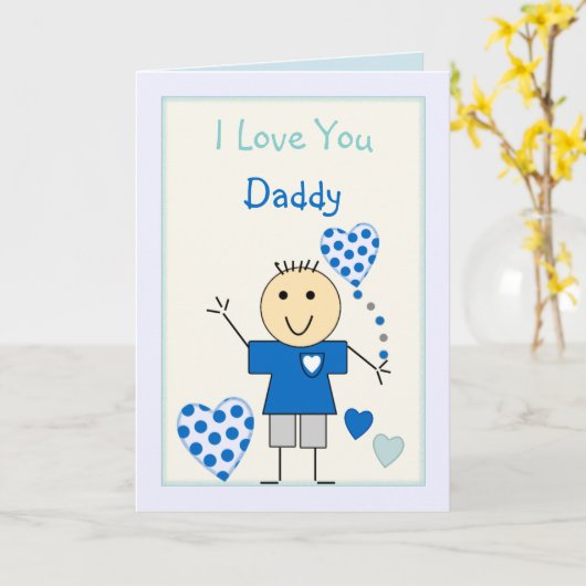 小男性へさい男の子の誕生日の挨拶からパパ カード (黄色い花)