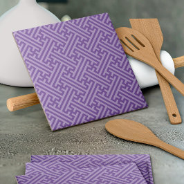 小県柄日本の、紫、ピンク タイル