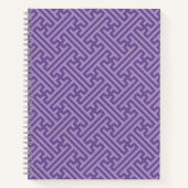 小県柄日本の、紫、ピンク ノートブック (正面)