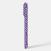 小県柄日本の、紫、ピンク iPhoneケース (左側面)