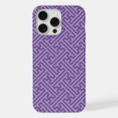 小県柄日本の、紫、ピンク iPhoneケース (裏面)