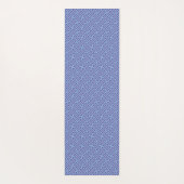 小県柄日本の、紫、青 ヨガマット (裏面)