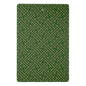 小県柄日本の、緑、金ゴールド ミニクリップボード (裏面)