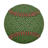 小県柄日本の、緑、金ゴールド 野球ボール (裏面)