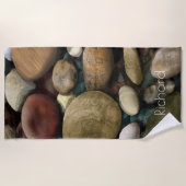 小石と名前 ビーチタオル (正面)