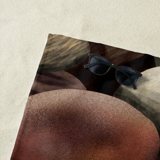 小石と名前 ビーチタオル (インサイチュ)