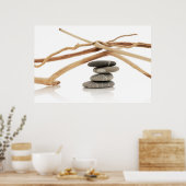 小石と流木のバランス ポスター (キッチン)