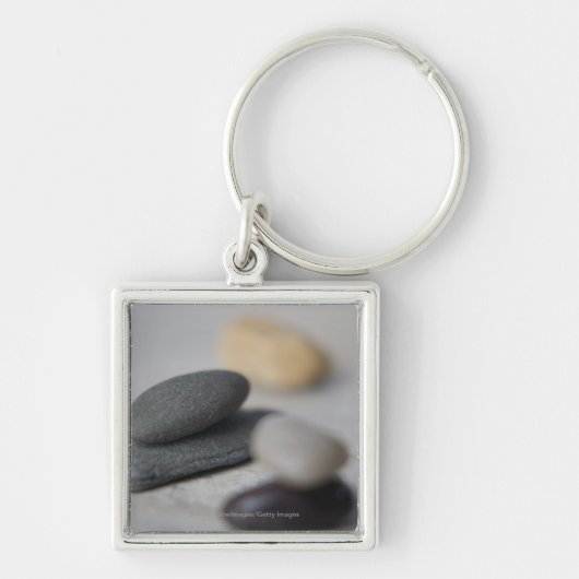 小石のクローズアップ キーホルダー (正面)