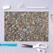 小石の上のビーチティッシュペーパー 薄葉紙 (クラフト)