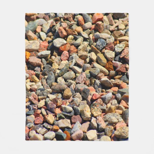 小石の岩のカラフルテクスチャ フリースブランケット (正面)