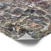 小石の結晶した水の価値ポスター用紙 ポスター (角)