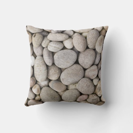 小石の背景の居心地のよい枕 クッション (裏面)