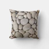 小石の背景の居心地のよい枕 クッション (正面)