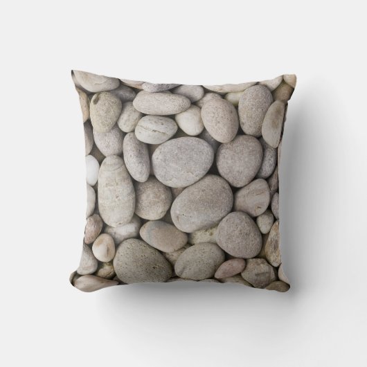 小石の背景の居心地のよい枕 クッション (正面)