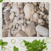 小石の背景パターン キッチンタオル (折り畳み)