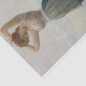 小石や貝殻を集める女の子がビーチ 薄葉紙 (詳細)