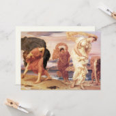 小石を拾うギリシャの女の子 カード (正面/裏面インサイチュ)